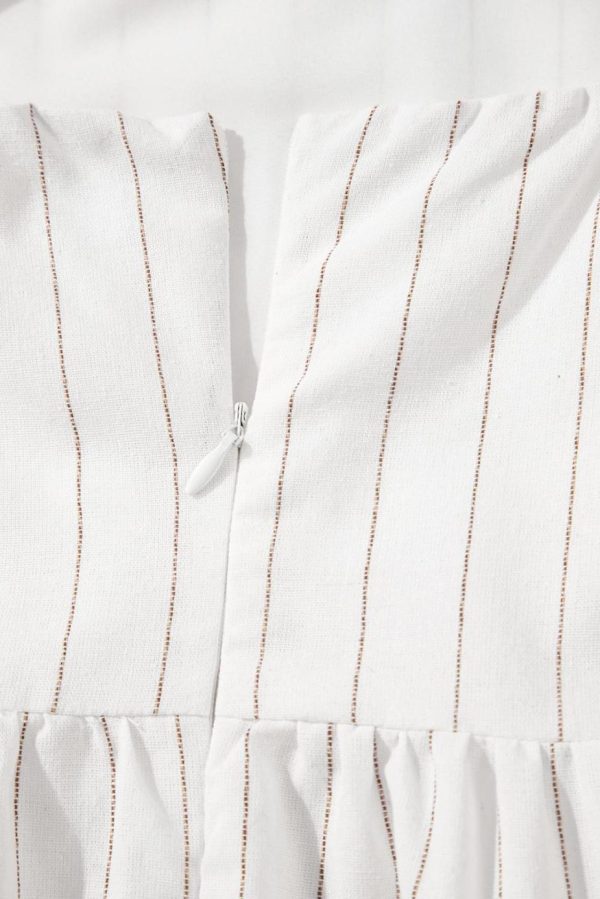 Maxi Dresses | Women Beige Stripe Spaghetti Strap Pocketed High Waist Maxi Dress - Image 7