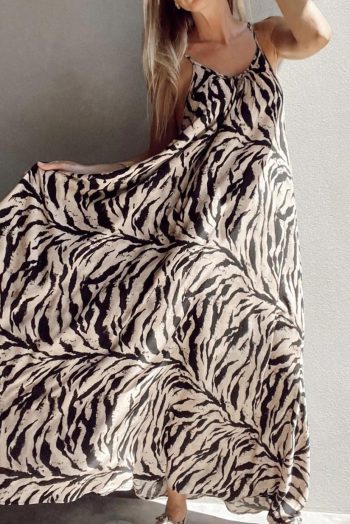 Maxi Dresses | Women Black Boho Abstract Print Open Back Sleeveless Maxi Dress