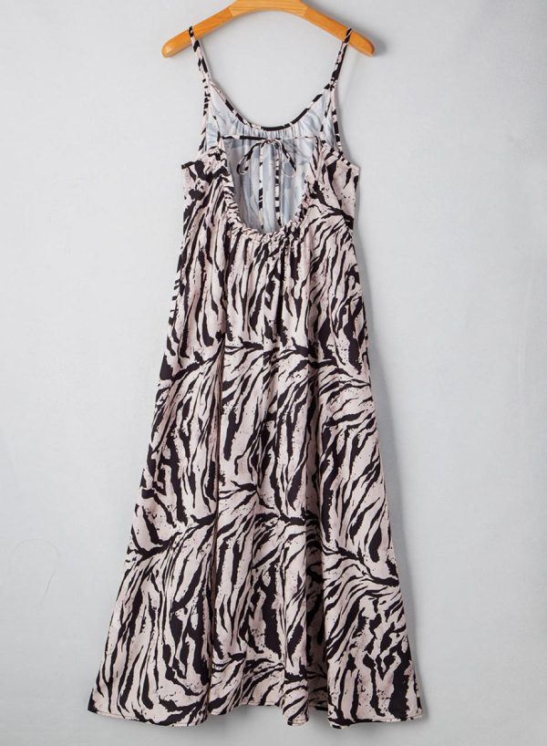 Maxi Dresses | Women Black Boho Abstract Print Open Back Sleeveless Maxi Dress - Image 2