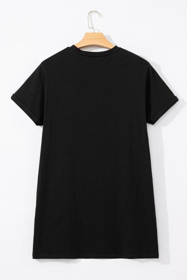 Short Dresses | Women Black Nashville Guitar Print Mini T-Shirt Dress - Image 6