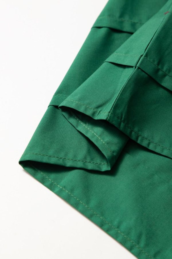 Short Dresses | Women Green Stripe Woven Ruffled Sleeveless Mini Dress - Image 6