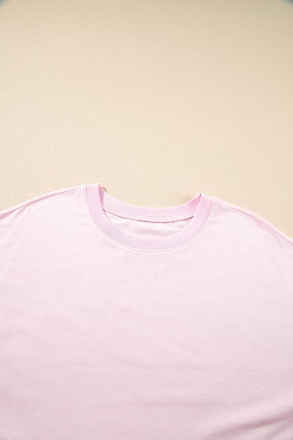 Short Dresses | Women Light Pink Solid Color Pocket Raw Edge Babydoll Dress - Image 6