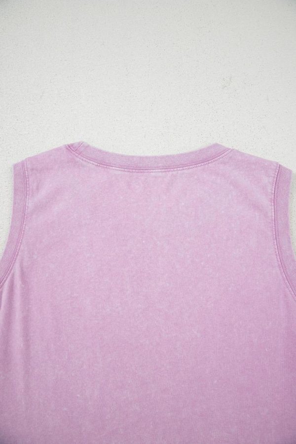 Short Dresses | Women Phalaenopsis Mineral Wash Pocket Tank Mini Dress - Image 7