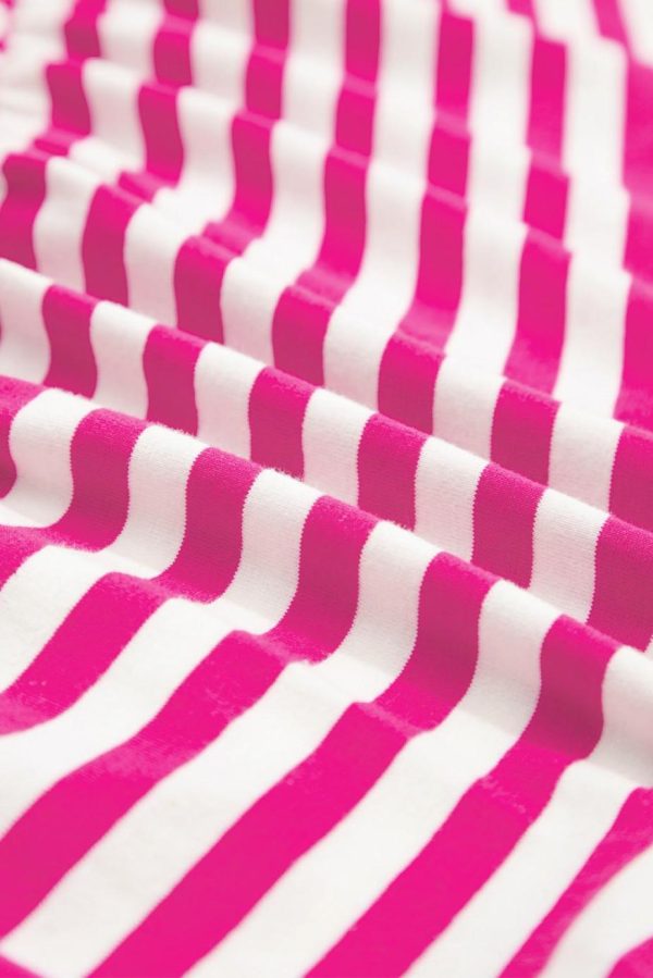 Short Dresses | Women Rose Stripe U Neck Sleeveless Loose Fit Mini Dress - Image 7